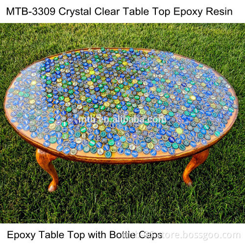 Crystal Clear Table top Epoxy Resin with Bottle Caps